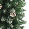 Artificial Slim Christmas Tree in Green and White 150 cm