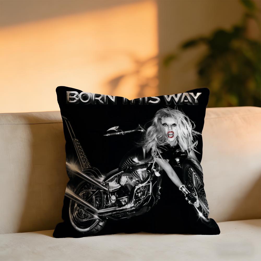 Lady Gaga Cushion Cover Cozy Velvet Throw PillowSoft Warm Cushion For Sofa Bed