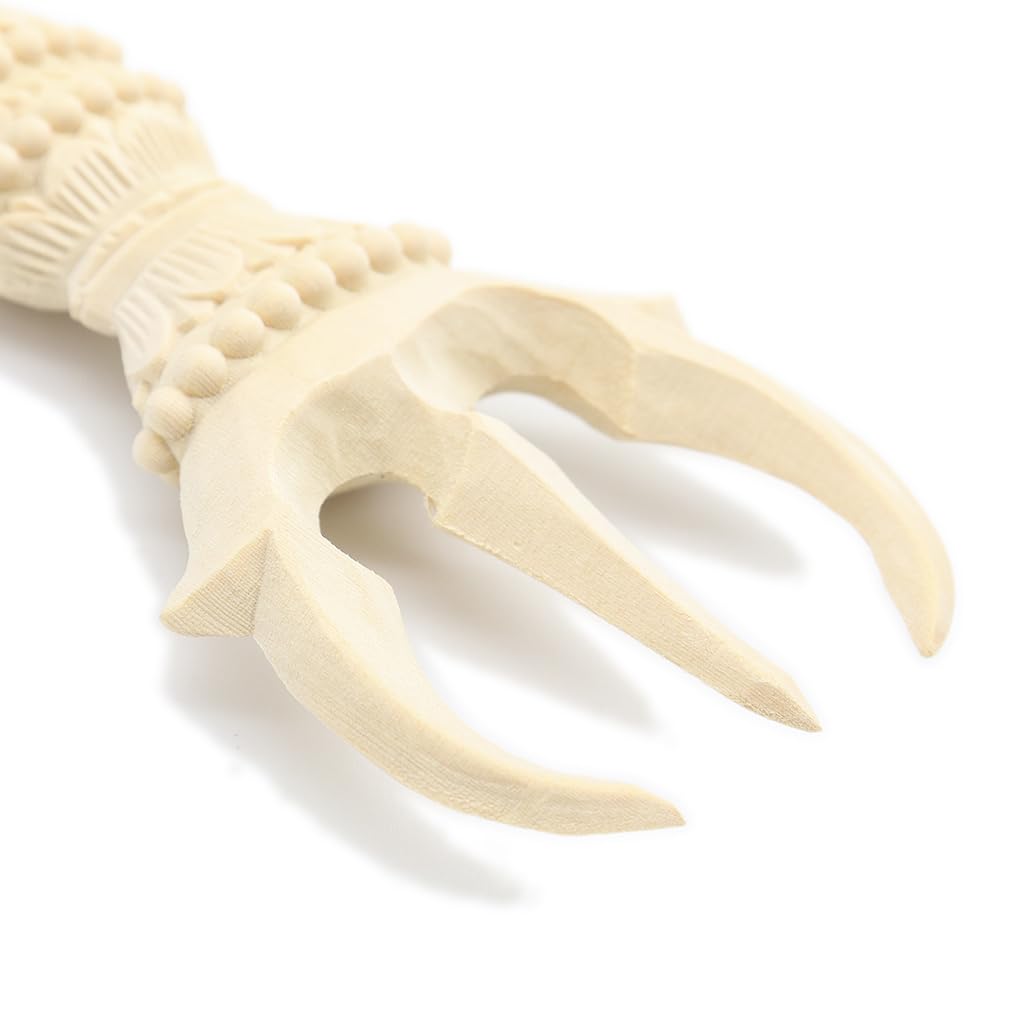 special Buddhist statue vajra 15cm Cypress wood carving Buddhist altar implement 27941 Kurita's [Ritual implement] Three-pronged