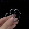Silver Needle Twisted Love Earrings Design Sense Simple Fashion Stud Earrings Cold Wind Temperament Versatile Earrings