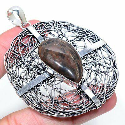 

Natural Gabbro Stone Gemstone Handmade 925 Sterling Silver Pendant 2.99 n1M49