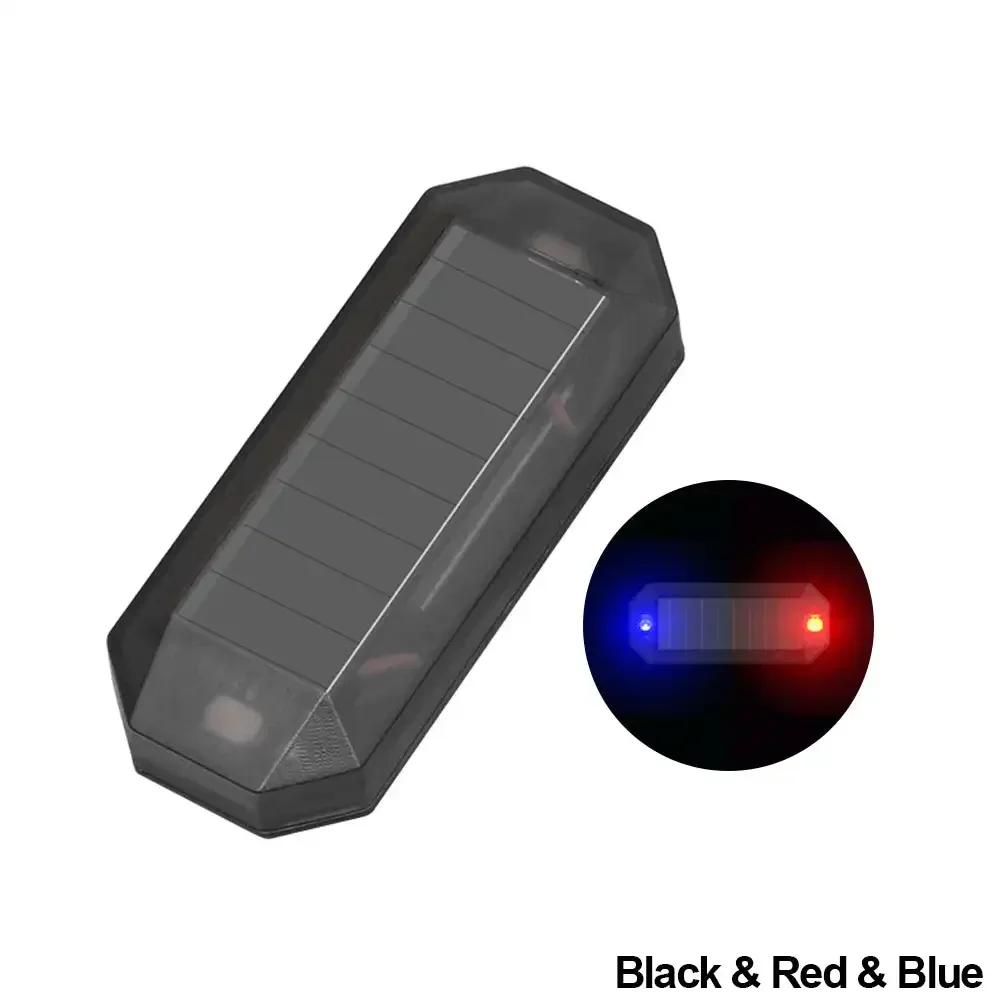 Mini LED Solar Power Bil Varningsljus Natt Säkerhet Simulerat larm Trådlös Stöldskyddslampa Strobe Dummy Larmlampa