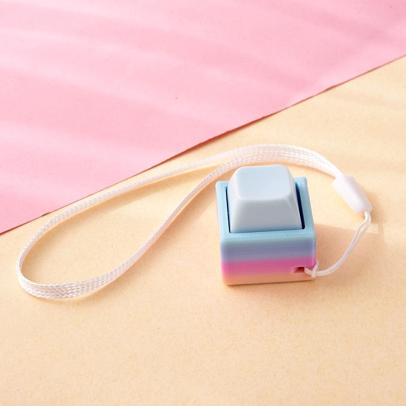 Portable Pocket Stress Relieving Toy with Button Lanyard Anxiety Alleviation for Daily Commute Travel Gifts
