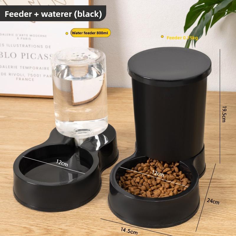 

Миска для кошки, Миска для корма, Автоматическая кормушка для кошек, Диспенсер для воды, Миска для питомца-собаки, Собачья миска, Миска для воды, Миска для риса для кошки, Миска для питьевой воды Feed + water чёрный