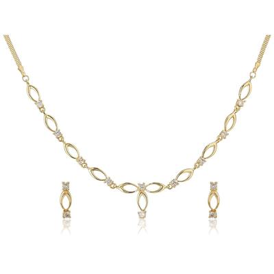 Trendiges und ausgefallenes Modeschmuck-Designer-Halsketten-Set für Damen