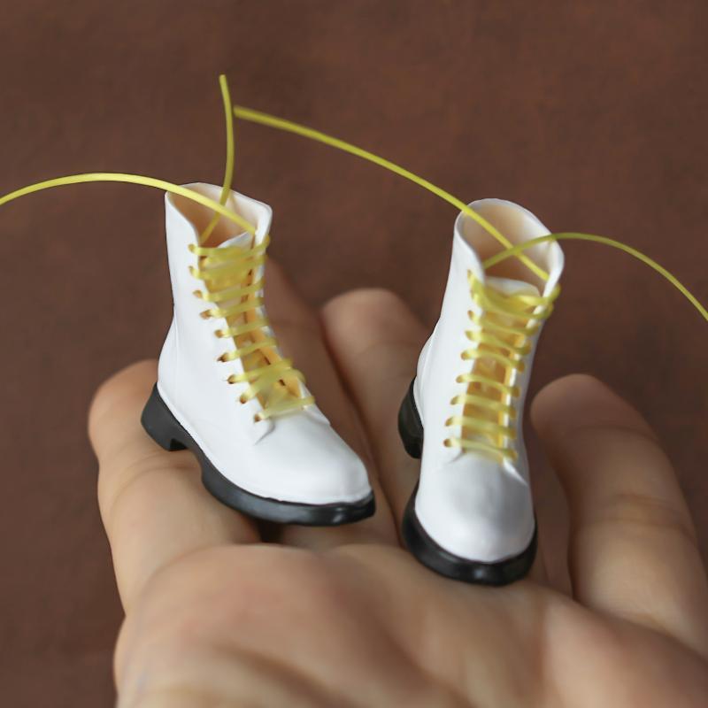 Mini Leather Doll Shoes 1 Pair 4*1.5cm for OB22 OB24 1/6 Licca Dolls Clothing Matching Dress Up Accessories