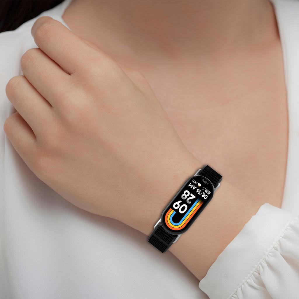 KALEBOL For Xiaomi Smart Band 9/8 Magic Tape Nylon Strap Replacement Wristband