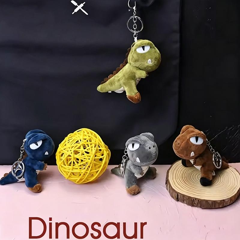 1pcs Cute Cartoon Dinosaur Plush Toy Keychain Backpack Keychain Mini T-Rex Plush Keychain Birthday Wedding Party Kids Toys Gift