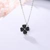 Rotating Four Leaf Grass Necklace for Women's Light Luxury, Simple and Versatile Fashion Love Set