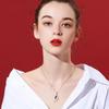 Real 925 Silver Jewelry Crystal Dolphin Box Chain Pendants&Necklaces for Women Solid -silver Choker Necklace