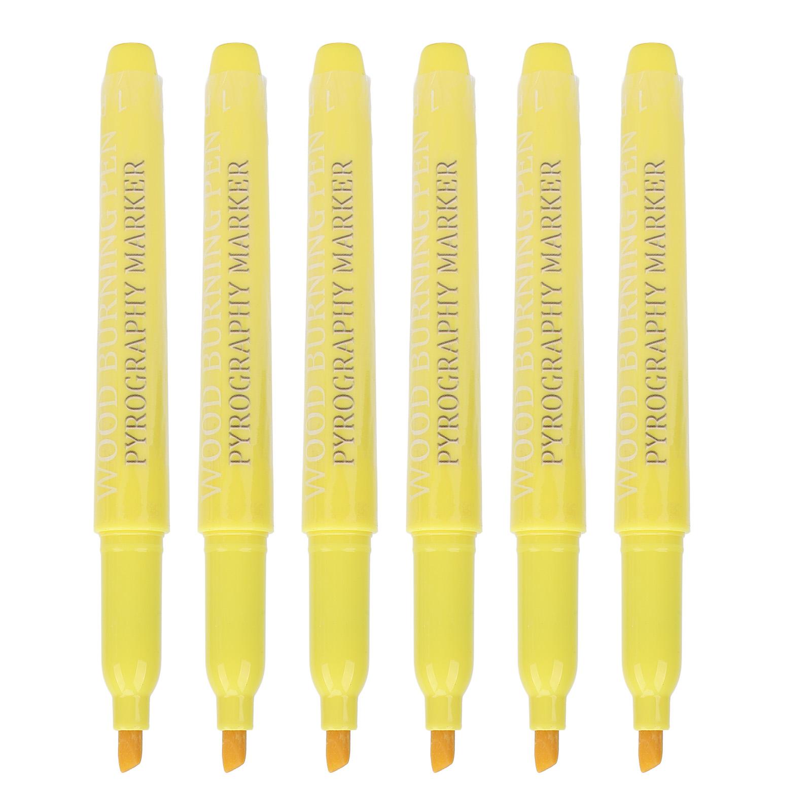 

6 шт. маркер для выжигания по дереву с широким наконечником, устойчивый к выцветанию маркер для проектов по деревообработке