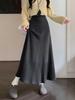 2025 High Waist Pleated A-Line Knitted Skirt for Women - Autumn/Winter Collection