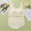 Youth Ice Silk Underwear Set: Strapless Bra & Panties for Girls 8-16