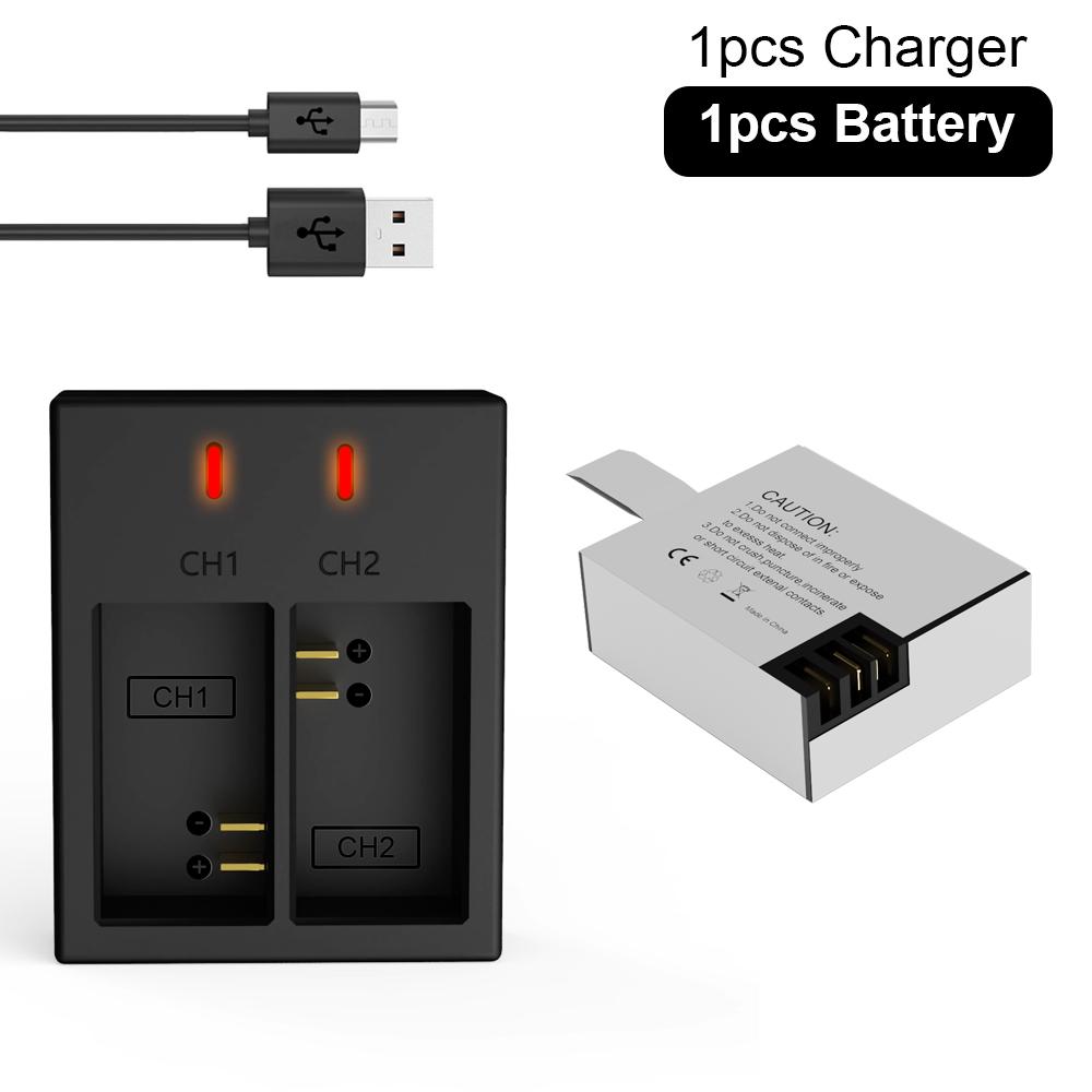 

Аккумулятор SJ4000 PG900 + зарядное устройство со светодиодной подсветкой USB для аккумуляторов SJCAM SJ5000 SJ6000 SJ8000 M10 EVEN 4K H8 H9 GIT-LB101 чёрный/белый