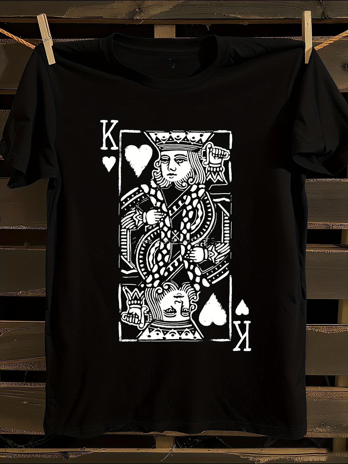 King of Hearts Poker Card T-shirt XXXL