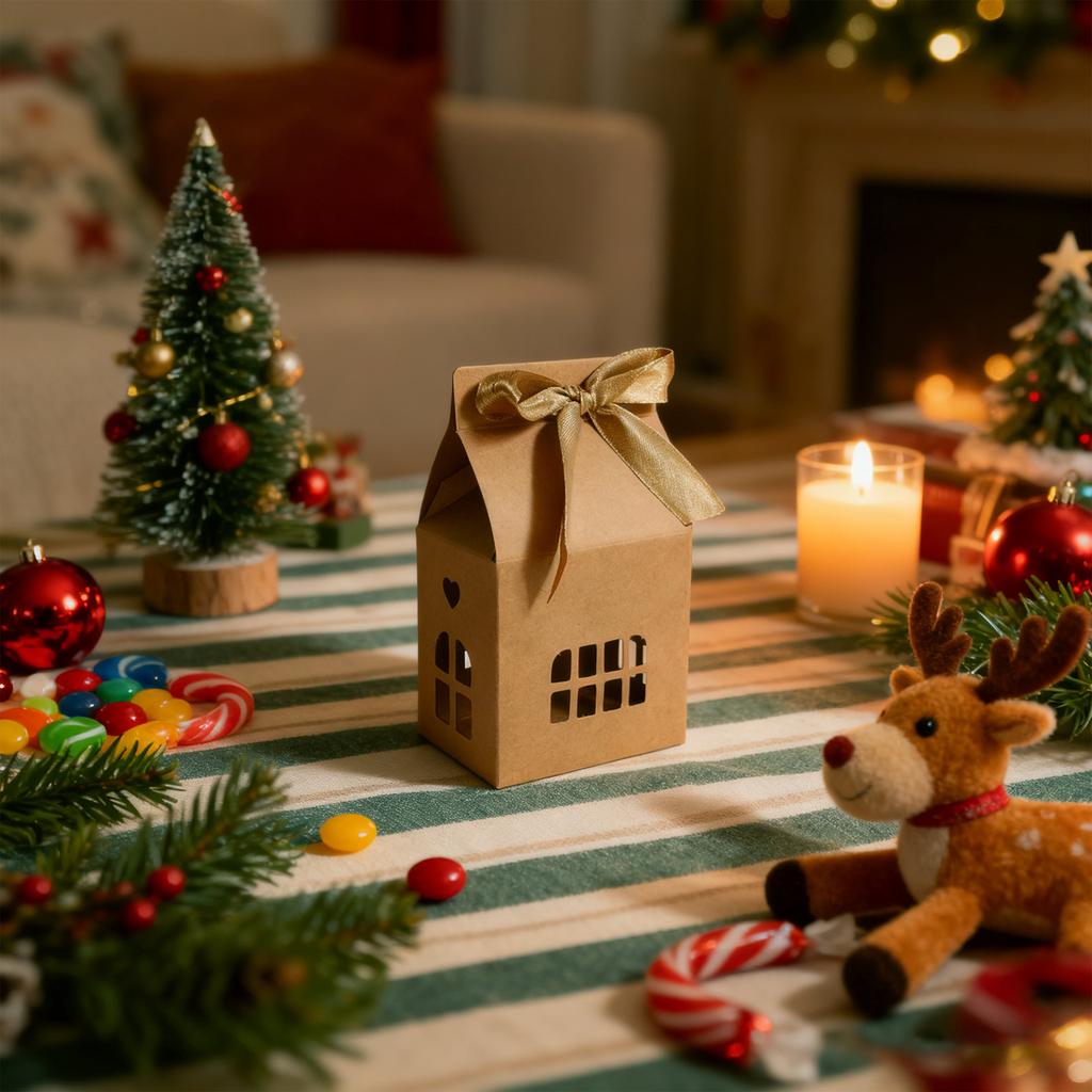 Christmas Gift Box, Perfect For Packaging Christmas Party Snacks And Desserts.