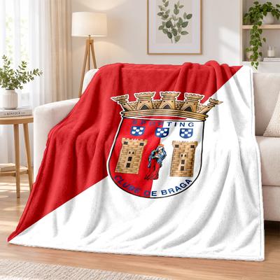 Braga FC Printed Flannel Blanket Warm Comfort Bed Throw For Indoor Home Decoration