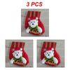 Grote Capaciteit Kerst Gebreide Sokken Geborduurde Streep Kerstsokken Kat Klauw Opknoping Ornamenten Kerstboom Hanger