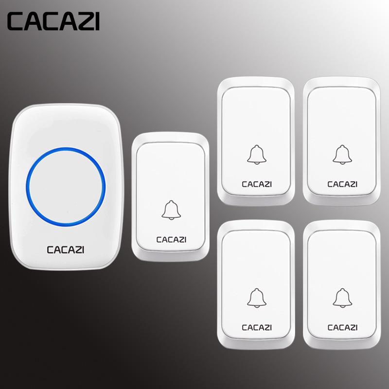 5-in-1 Long-Range Waterproof Wireless Doorbell with Remote Control, 58 Melodies, 4 Volume Levels, and Memory Function.