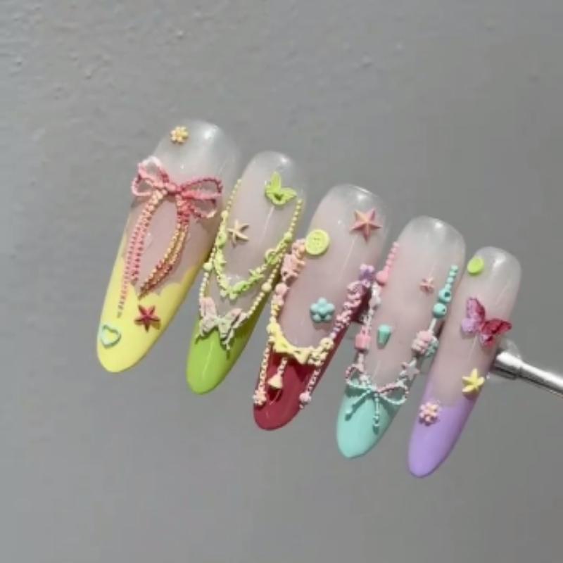 1 Piece Nail Art Decoration Butterfly Angel Fruit 3D Mold DIY Design Silicone Nails Art Mold Self-made Wearing Armor Tools