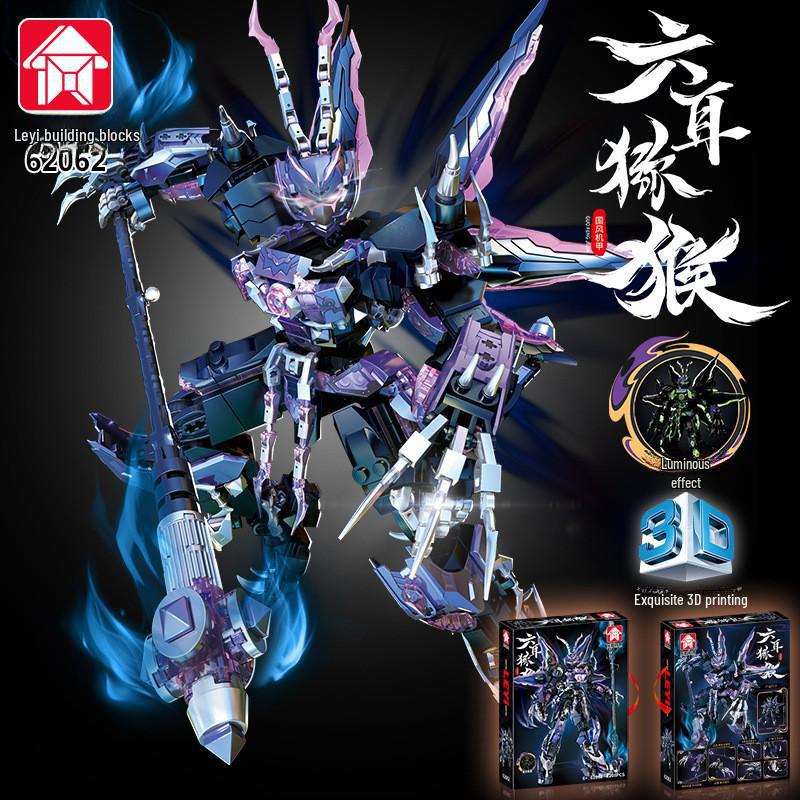 

Совместимые блоки Le Yi Lego: Игрушки для детей в виде боевых доспехов Цинлун Гуаньюй и Белый тигр Чжао Юнь