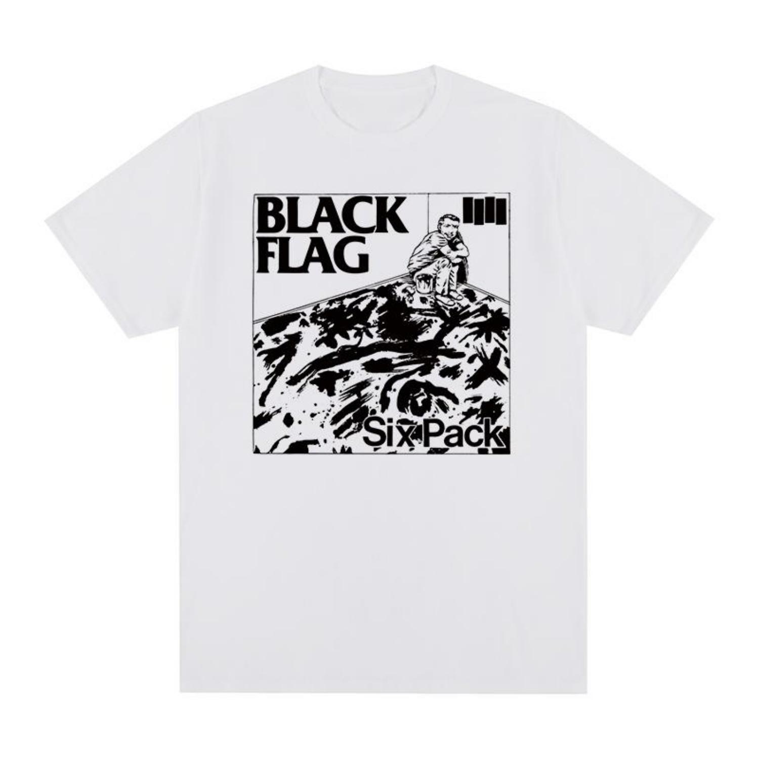 

Black Flag Rock Band Vintage Punk Summer T-shirt Cotton Men T Shirt New TEE TSHIRT Womens Tops XXXXXL чорний
