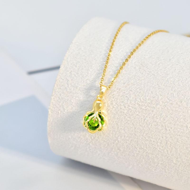 

Цирконовое ожерелье в виде капусты, женский дизайн, простой и универсальный тренд, инкрустированный цирконом кулон