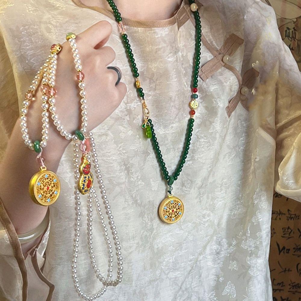 Ping an Buckle Horse Face Skirt Necklace Chinese Style Chinese Necklace  Clothing Accessories