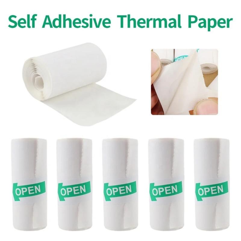 20Pack Mini Printer Thermals Paper Roll 57x25mm SelfAdhesive Sticker Labels BPAFree for Kids Crafts DIY Printing