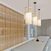 Japanese Style Hand Woven Bamboo Chandelier 18X42CM Bedroom Living Room Bamboo Art Ceiling Hanging Lamp E27 Indoor Pendant Light