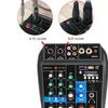 Professional Audio Mixer 4 Channel bluetooth Sound Mixing Console for Home KTV with USB Sound Effects