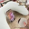 Russian-Style Foldable U-Shaped Leather Manicure Hand Rest with Butterfly Design