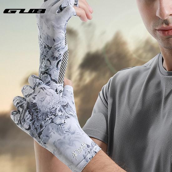 GUB 1 paio di guanti da ciclismo mezze dita antiscivolo triturati di ghiaccio che assorbono gli urti guanti sportivi per uomo
