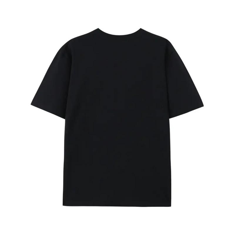 European Sizes Men'S Large Size Round Neck T-Shirt | Black Loose Fit, Short-Sleeved, Soft Breathable, Comfortable Casual Wear