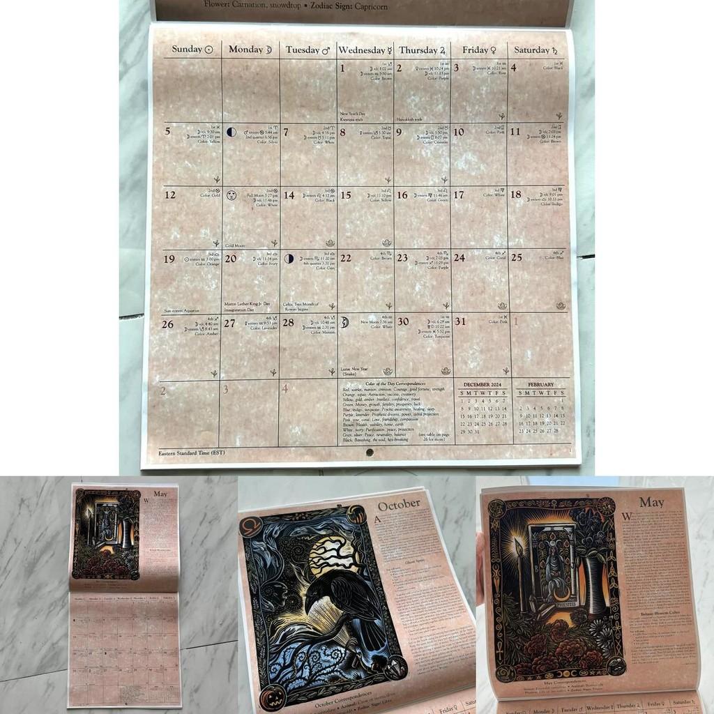 2025 Witches Calendar Beautifully Designed Wall Calendar With Creative Witch Illustrations