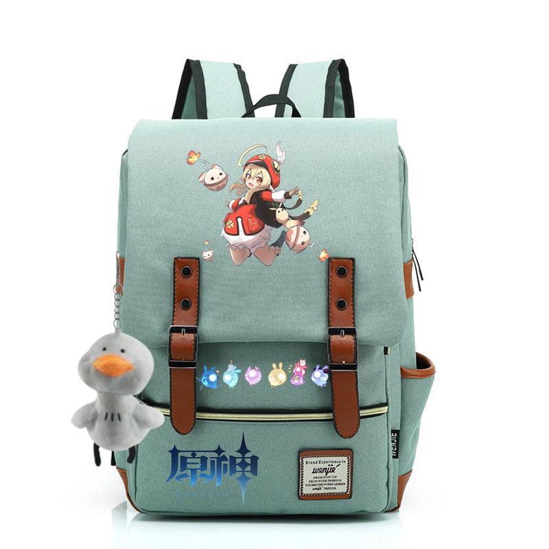 Yuanshen male and female students schoolbag anti-theft large-capacity backpack men's bag computer bag