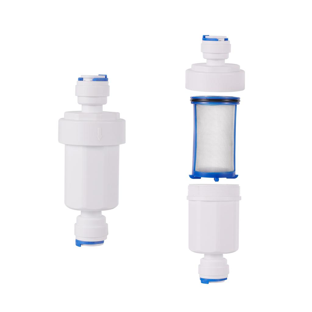 3/8" Garden Irrigation Hose Fitting Bulkhead Straight Head Slide Lock Straight Push 40 Micron Filter Pipe Purifier Accessories