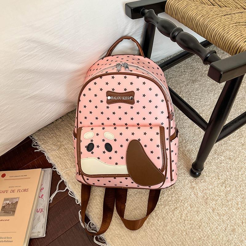 Schoolbag Korean cute yellow puppy backpack female 1011 new model this year popular backpack daily go cartoon schoolbag