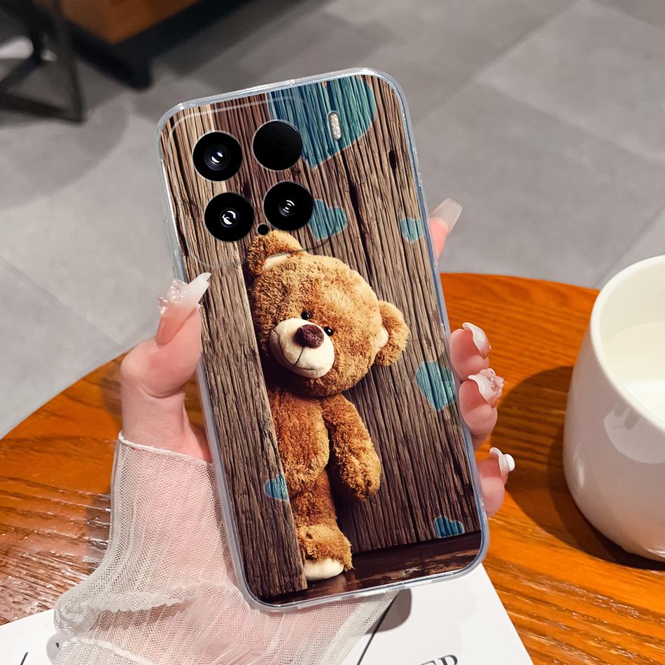 Leisure Flower Case For Xiaomi 15 Pro Clear Phone Bags Colourful Soft Back Cover For Xiaomi15 15Pro Silicone Anti Drop Housing