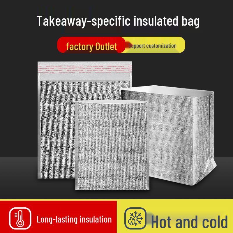 Three-Dimensional Thickened Aluminum Foil Insulated Bag for Milk Tea & Ice Cream Delivery