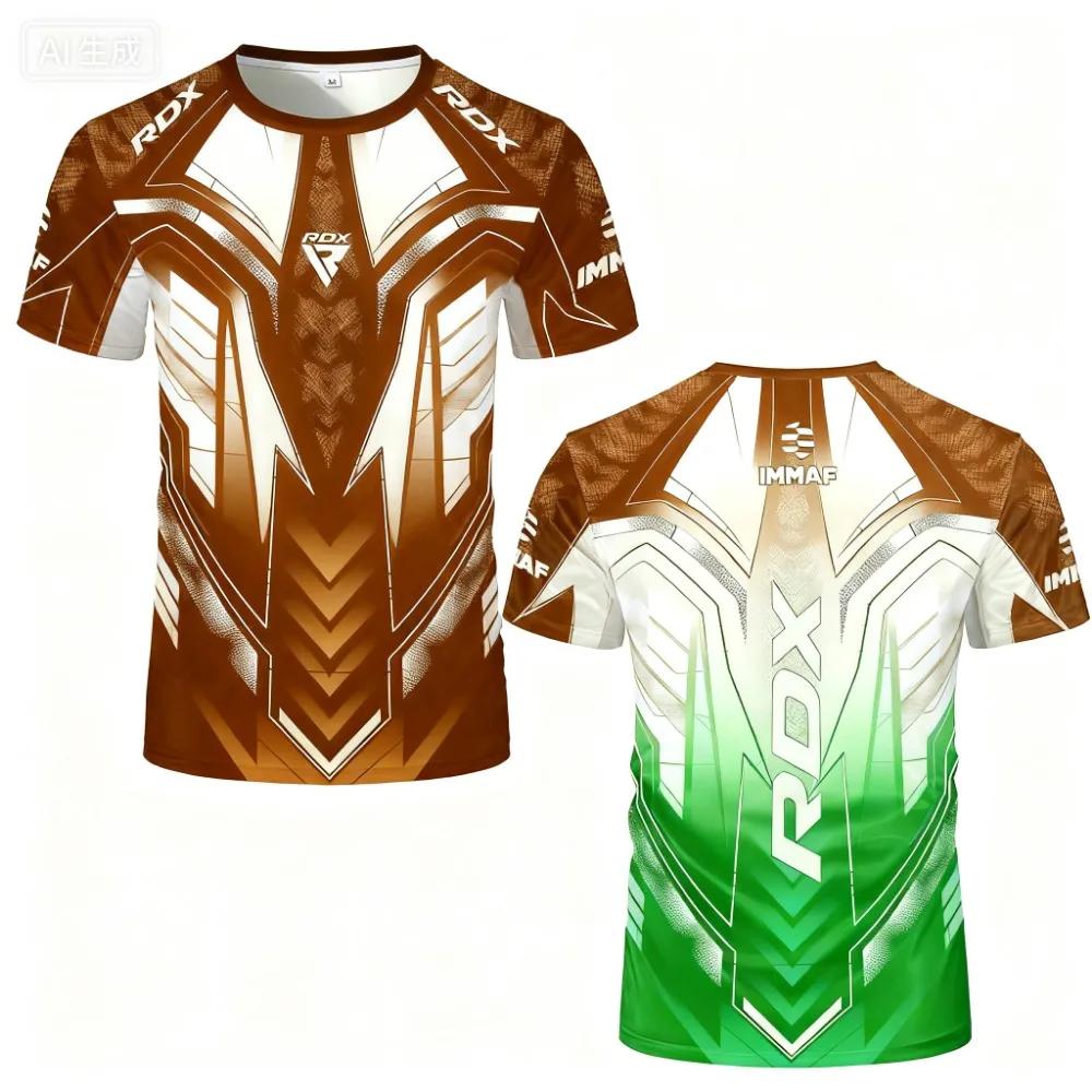 Outdoor Sport Kampfwettbewerb Fan Atmungsaktives T-Shirt Herren und Damen Lässig Rundhals Kurzarm Boxen Top