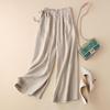 Hohe Taille Weite Beine Hosen Damen Seitenstreifen Damen