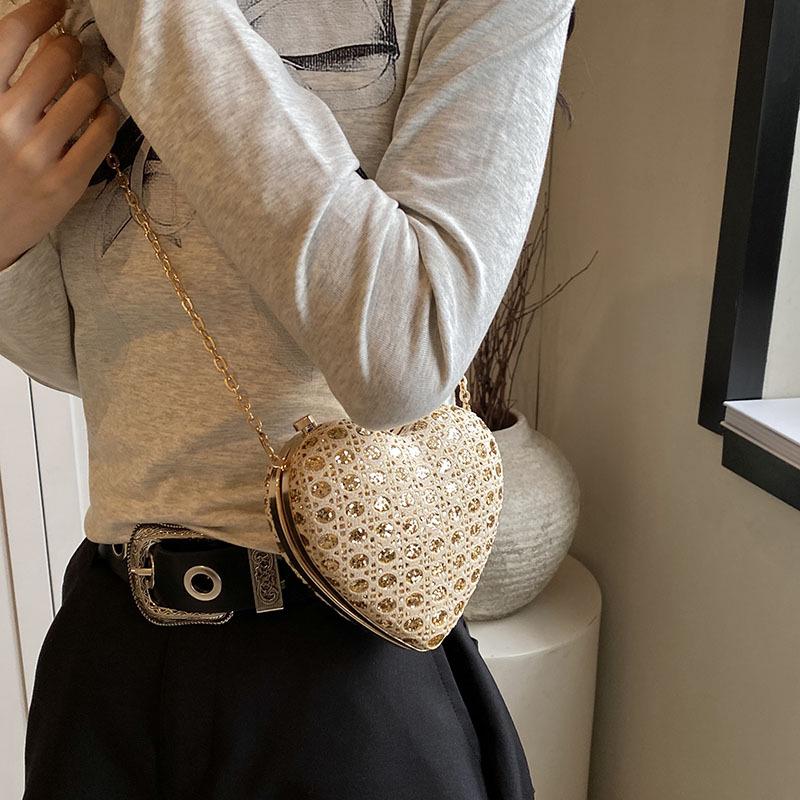 2024 Summer Mini Korean Style Lock Handbag & Heart Coin Purse - Trendy Women's Shoulder Crossbody Bag