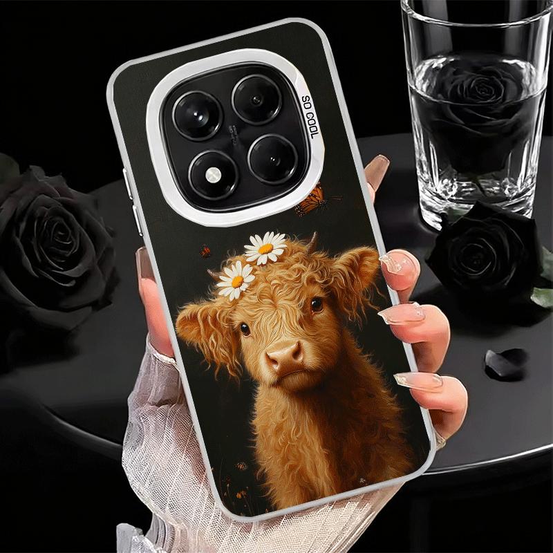 Cute Highland Cow Soft Phone Case for Xiaomi Redmi Note 13 14 15 Pro Plus 12S 12 11S 11 11T 10S 10 Shockproof Cover Back Shell