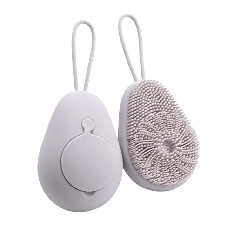 Body Scrubber Refillable Bath Brush Skin-Friendly Massage Brush Body Wash Brush Deep Cleansing серый