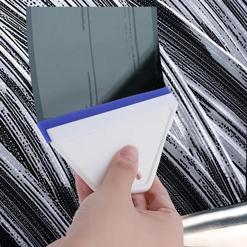 Car Window Glass Scraper Oxford Soft Water Scraper Removable Silicone Blade Automatic Body Film Glass Anti-scratch Cleaning Tool