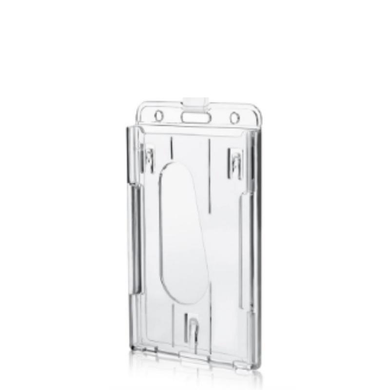 Transparent Cards Slots ID Tag Badge Holder with Badge Reel Cards Storage Organizer Employee Pass Work Card Case Sleeve