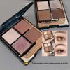 CACE Black Gold Earth Tone Shimmer Eyeshadow Palette - Trendy, Portable, Daily Use In Brown and Dark Shades.
