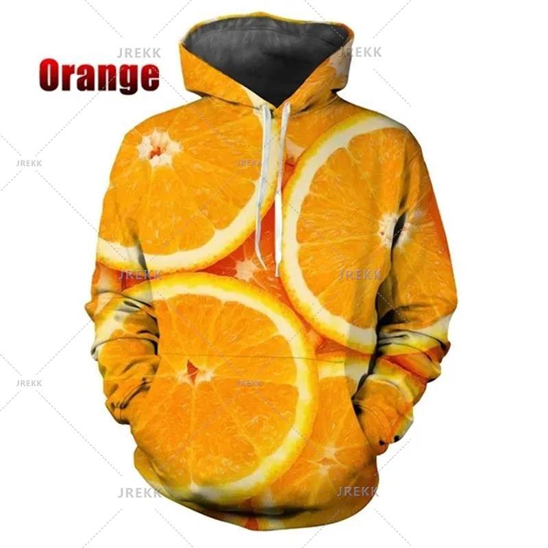 New Fashion Autumn And Winter Sweatshirts Pullover 3d Fruit Print Hoodie Men Unisex Cool Fashion Long-sleeved Hoodies Top