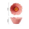 Ceramic Flower Bowls for Kitchen Cereal Oatmeal Salad Sunflower-Shaped Creative Soup Bowls